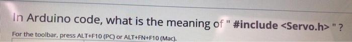 Solved In Arduino code, what is the meaning of 