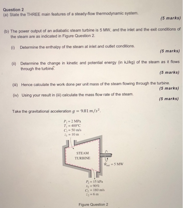 Solved Question 2 a State The THREE Main Features Of A Chegg
