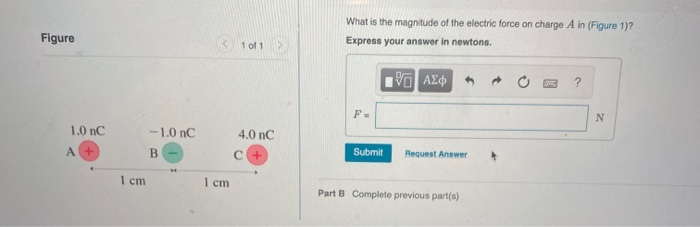 Solved What is the magnitude of the electric force on charge | Chegg.com