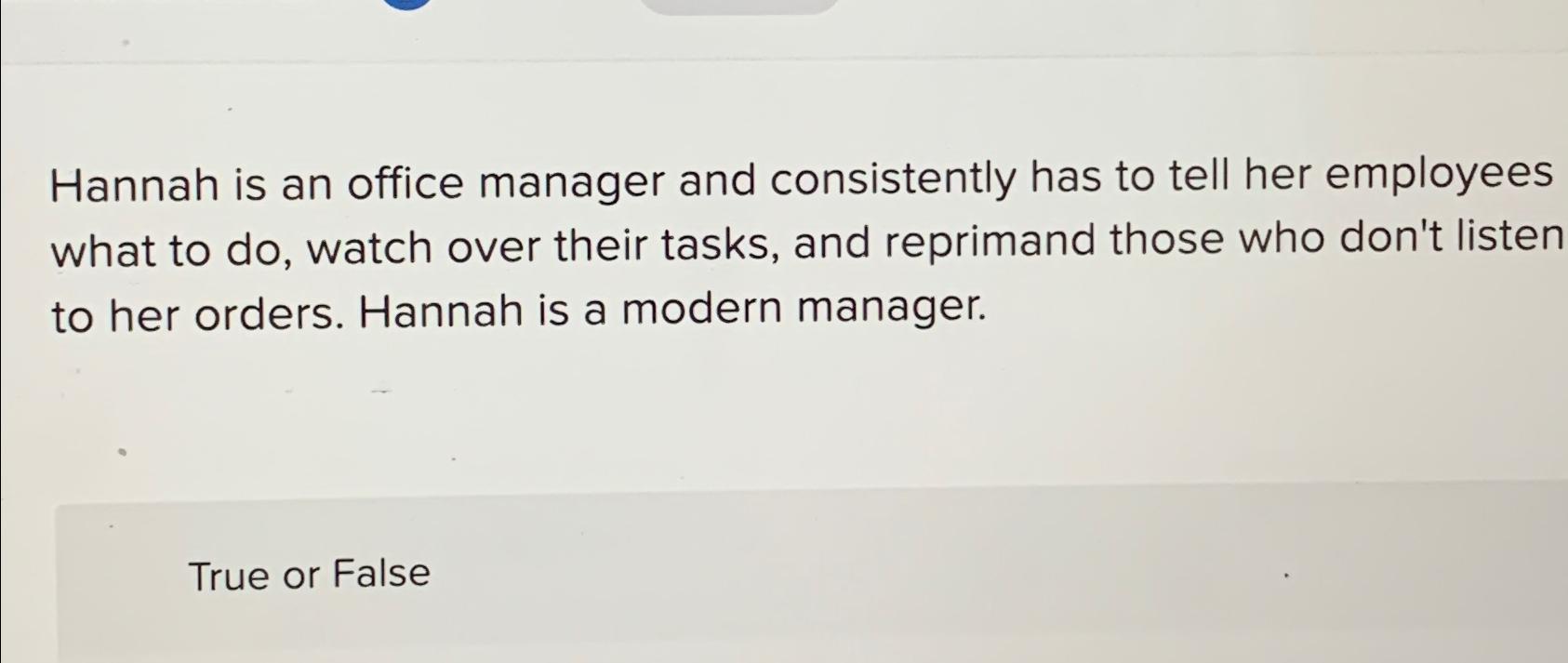 Solved Hannah is an office manager and consistently has to | Chegg.com