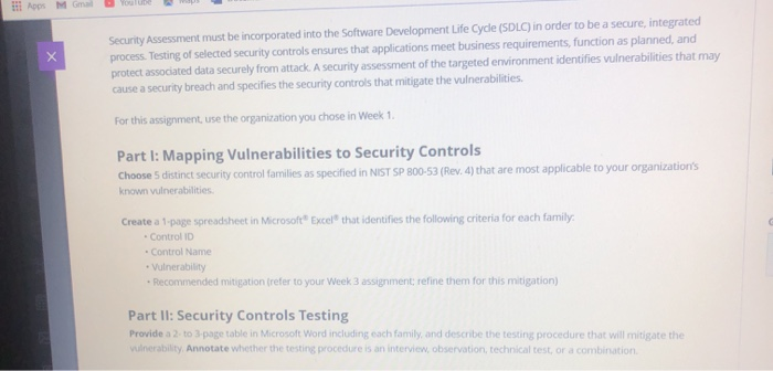 18! Apps Manual Х Security Assessment must be | Chegg.com