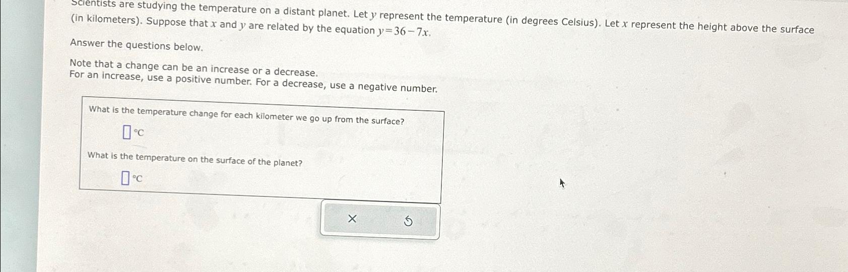 Solved Scientists are studying the temperature on a distant | Chegg.com