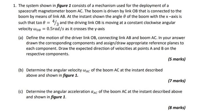 Solved 1. The system shown in figure 1 consists of a | Chegg.com