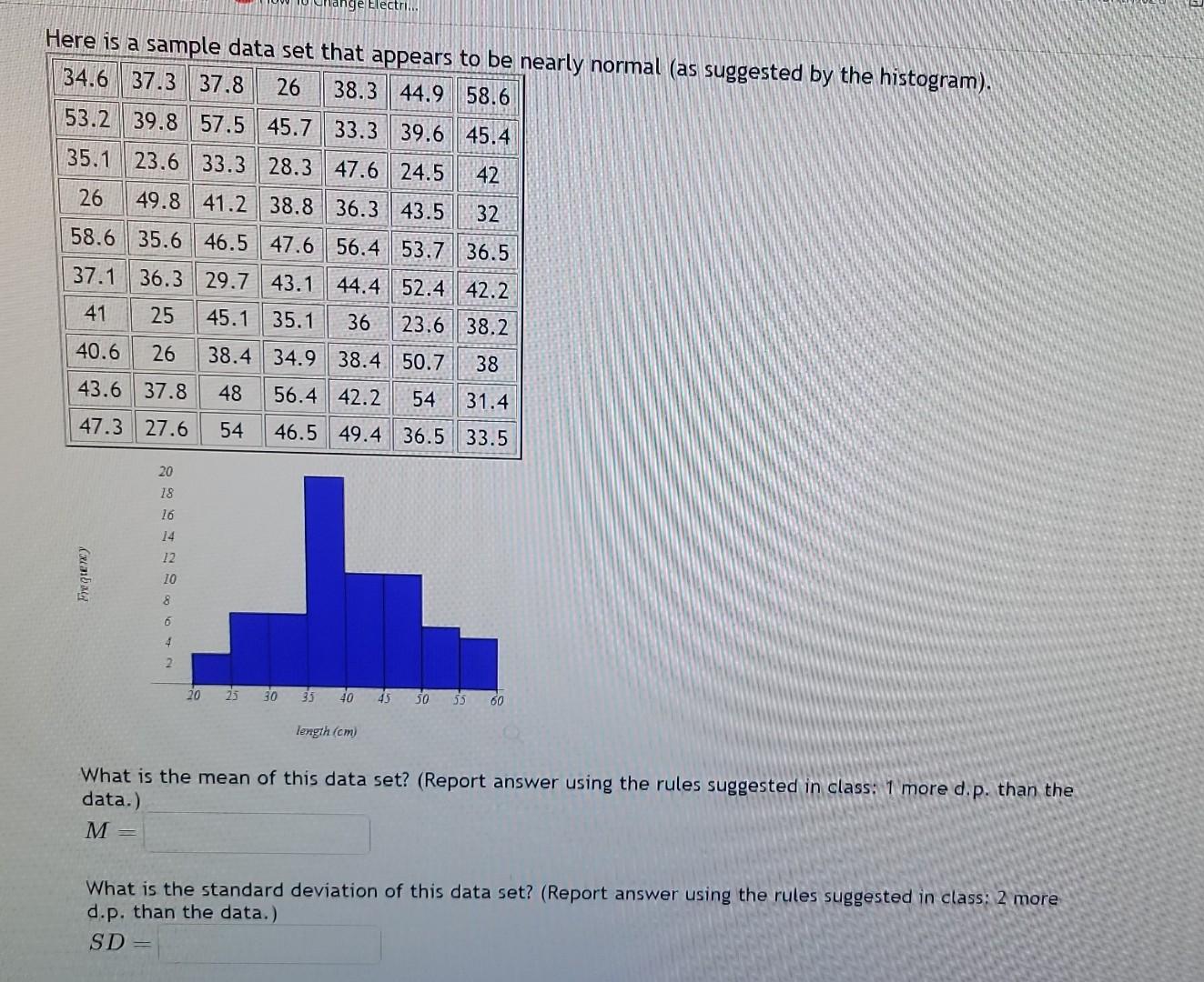 Practice Data Set Solved Here is a sample data set that anneare tn hn maarly | Chegg.com
