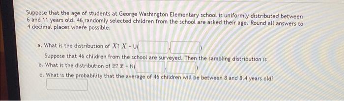 Solved Suppose that the age of students at George Washington | Chegg.com