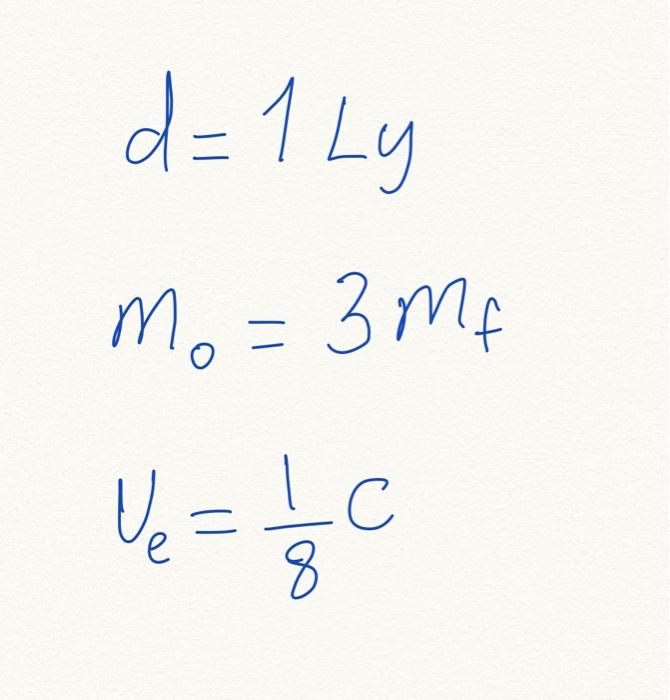 Solved Calculate the rocket velocity using these