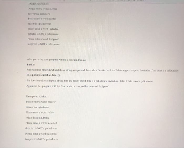 Solved se Ratings Today we will solve the palindrome problem | Chegg.com