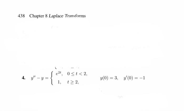 Solved 438 Chapter 8 Laplace Transforms 4. | Chegg.com