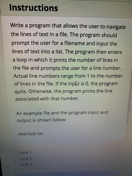 Answered: Instructions Write a program that allows the user