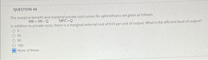 Solved The marginal benefit and marginal private cost curves | Chegg.com