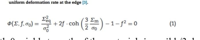 Solved derive and proove of Gurson model equation from | Chegg.com