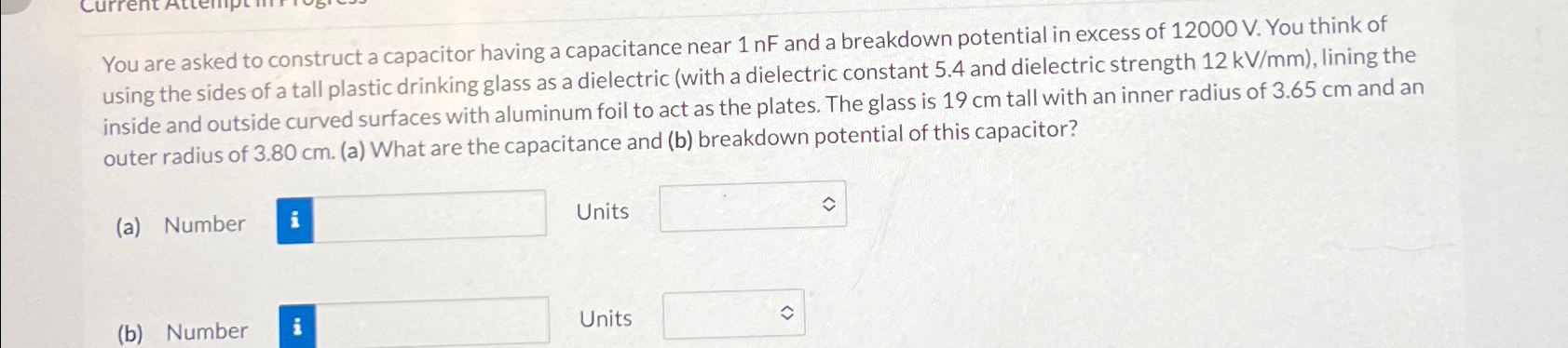 Solved You are asked to construct a capacitor having a | Chegg.com