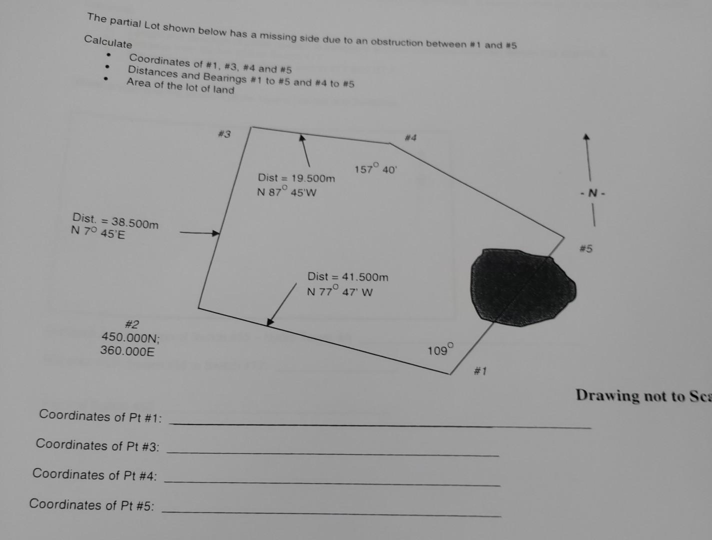 Solved The partial Lot shown below has a missing side due to | Chegg.com