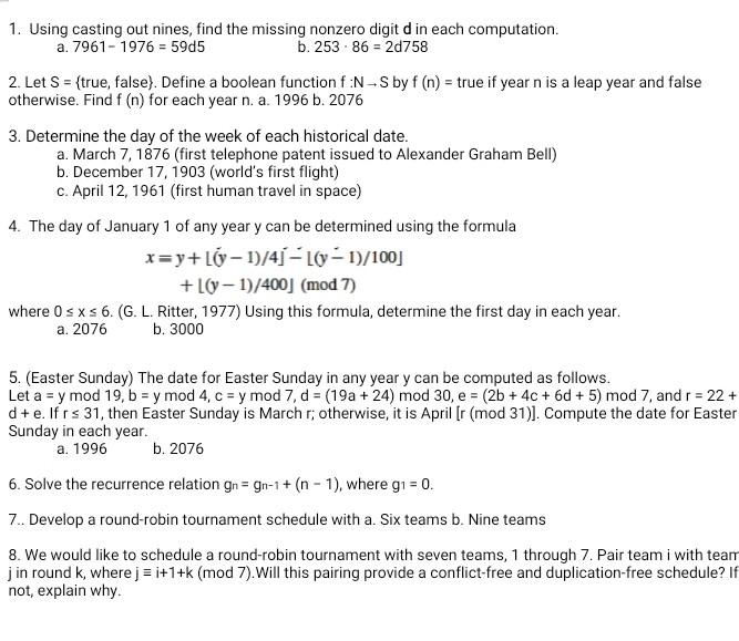 Number Theory This Is My Last Chance Help Chegg Com