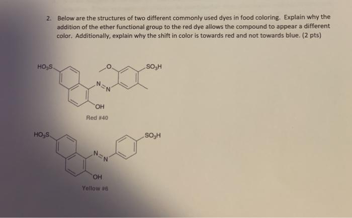 Solved 2. Below are the structures of two different commonly | Chegg.com