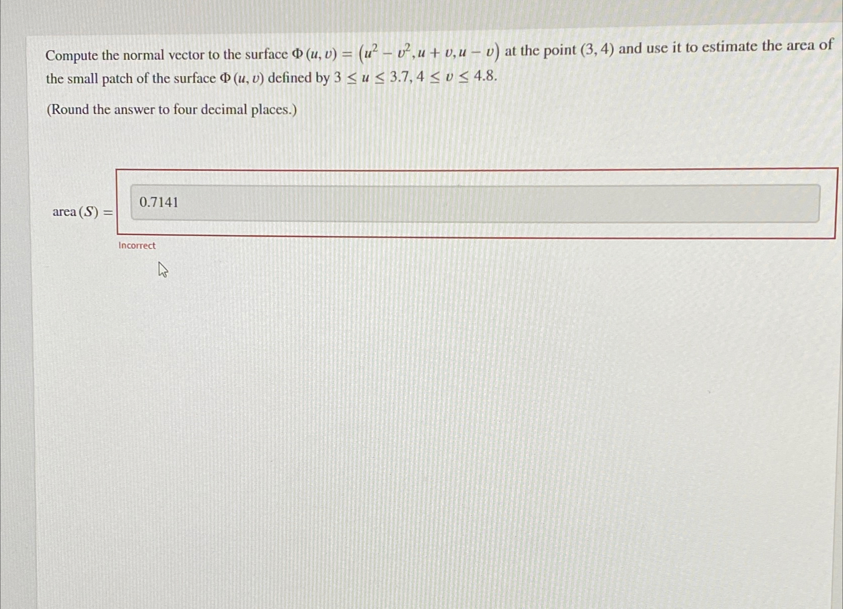 Solved Compute the normal vector to the surface | Chegg.com