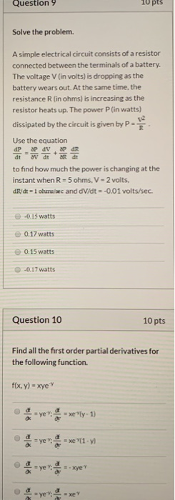 Solved Question 9 10 pts Solve the problem. A simple | Chegg.com