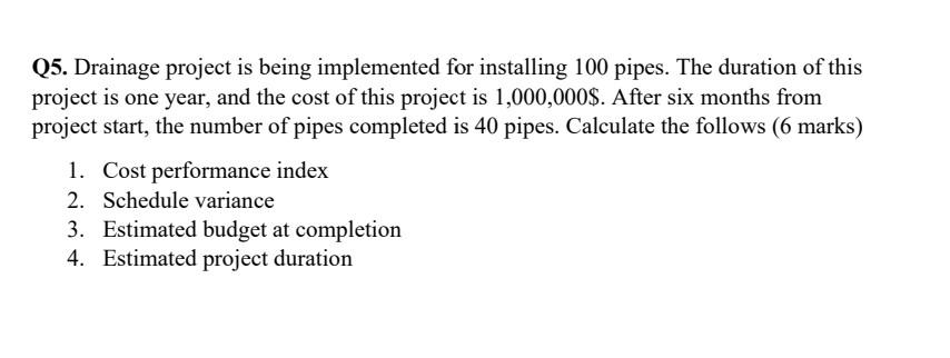 Solved Construction project management , please solve this | Chegg.com