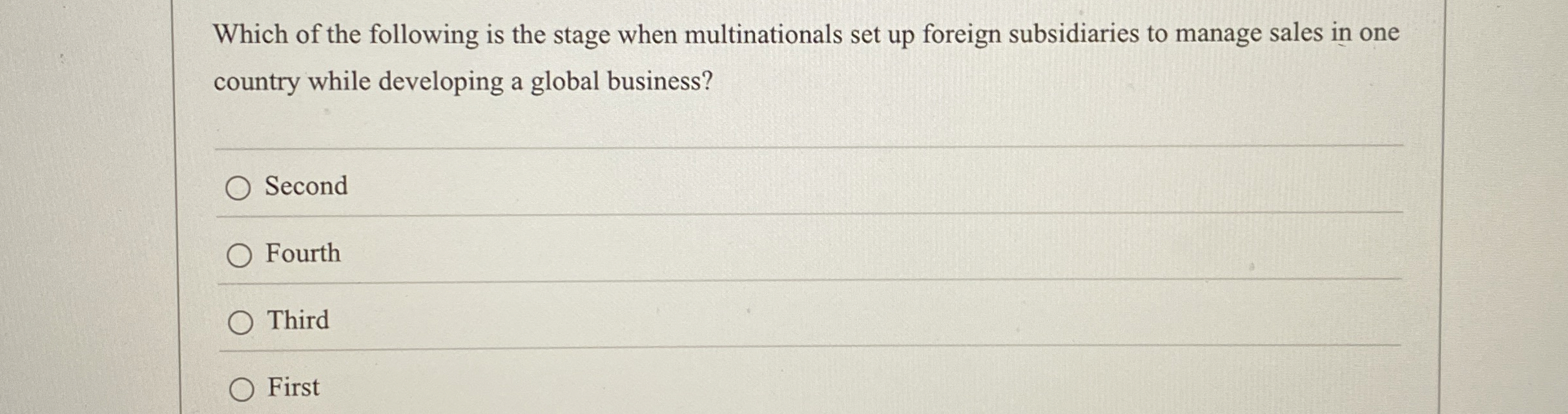 Solved Which of the following is the stage when | Chegg.com