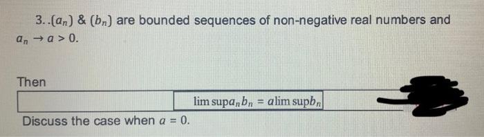 Solved This is a question from Real Analysis. Please write | Chegg.com