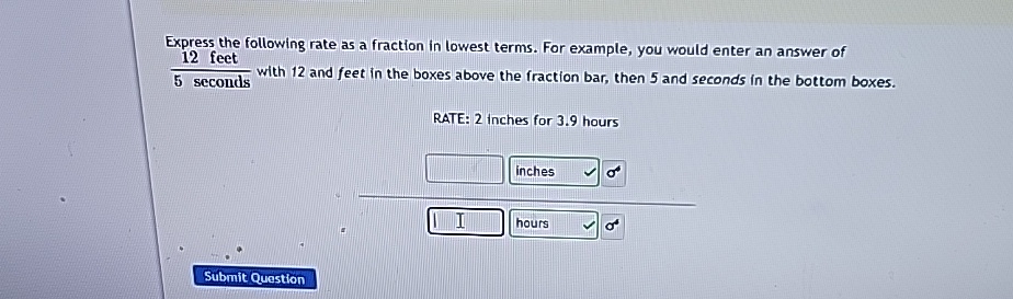Solved Express the following rate as a fraction in lowest | Chegg.com