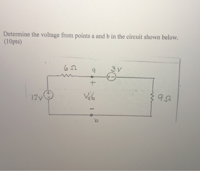 Solved Determine The Voltage From Points A And B In The | Chegg.com