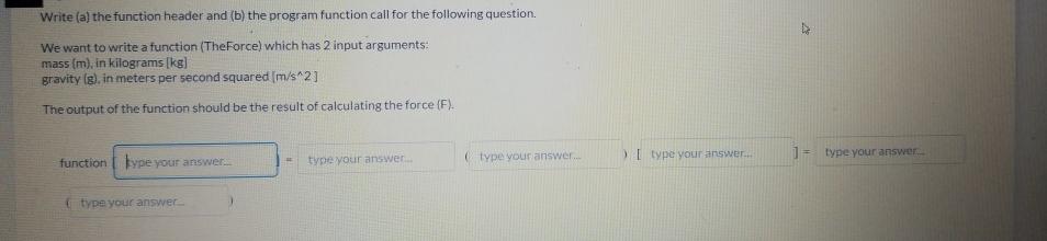 Write (a) the function header and (b) the program | Chegg.com