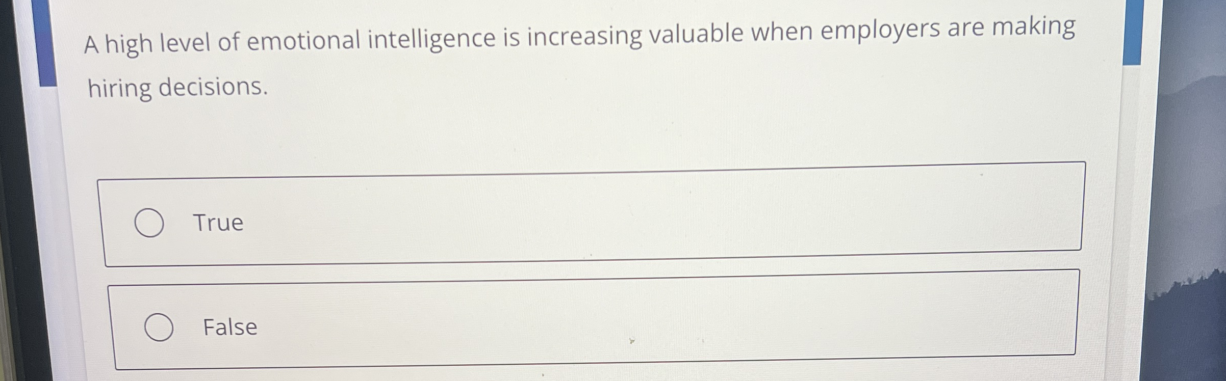 Solved A high level of emotional intelligence is increasing