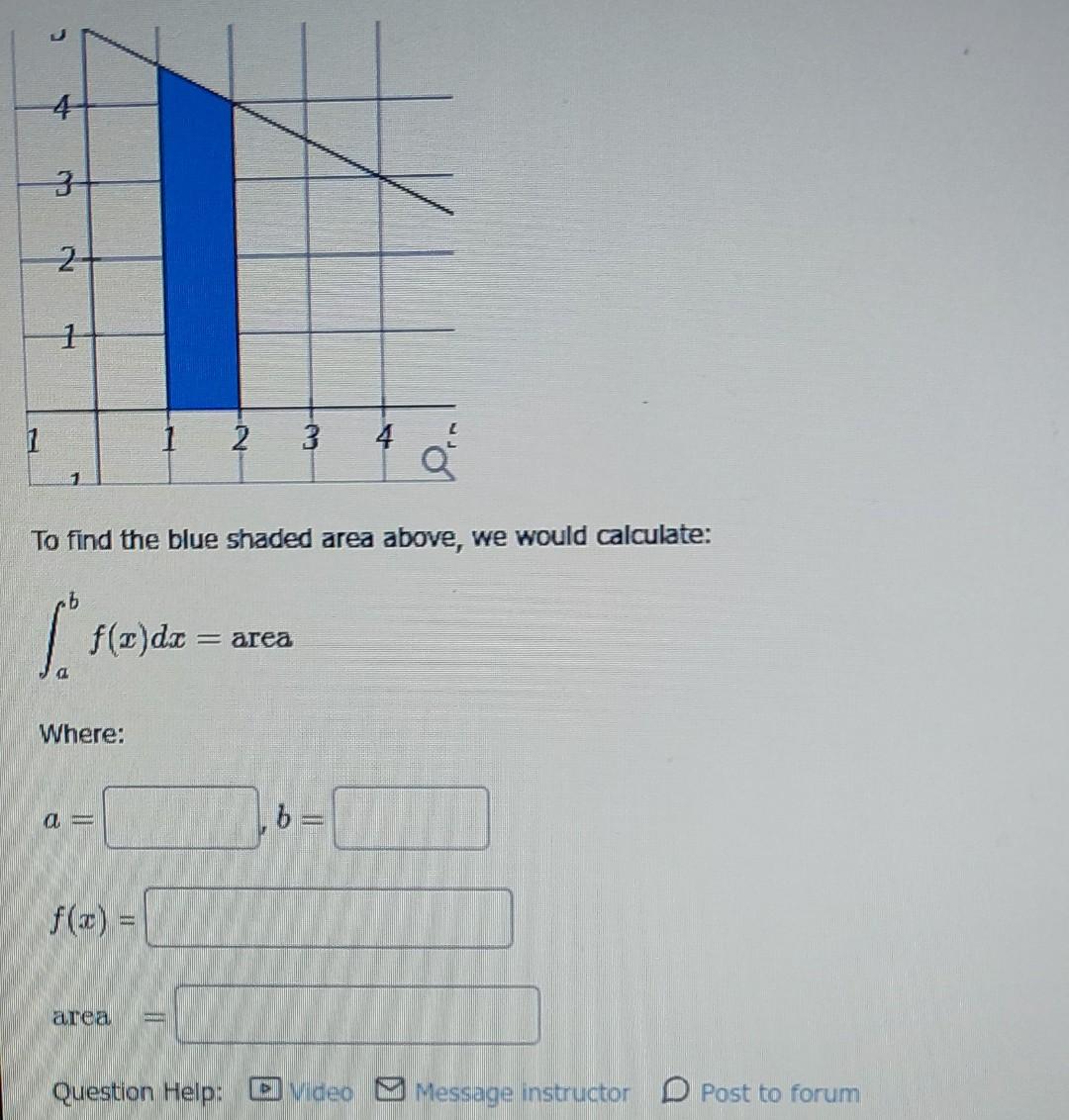 Solved To find the blue shaded area above, we would
