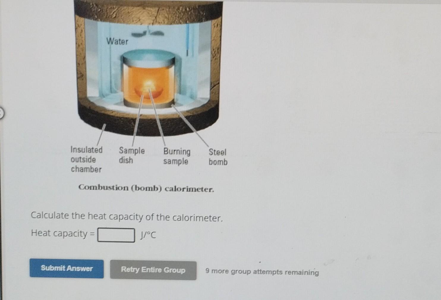 Solved A bomb calorimeter, or constant volume calorimeter,