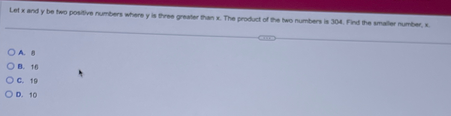 Solved Let x ﻿and y ﻿be two positive numbers where y ﻿is | Chegg.com