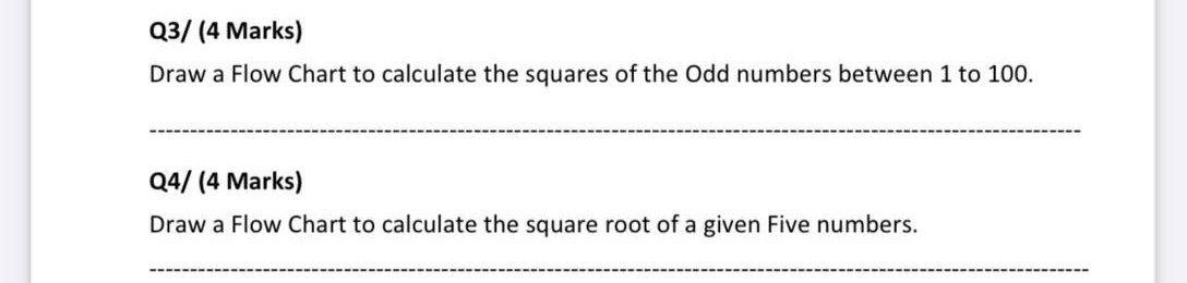 Solved Q3/(4 Marks) Draw a Flow Chart to calculate the | Chegg.com