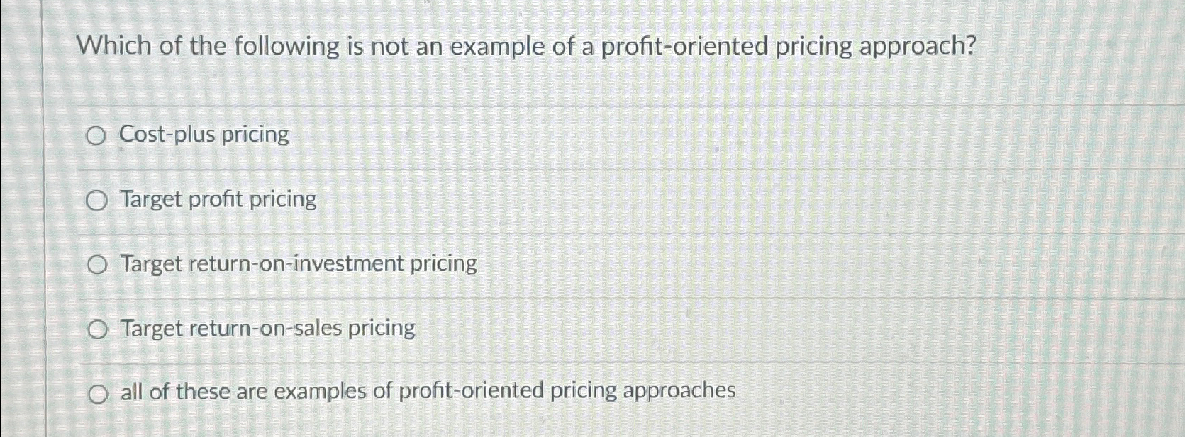 Solved Which of the following is not an example of a