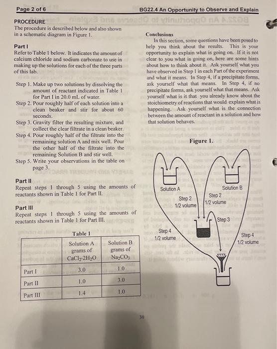 Solved Chemistry 121 Experiment BG 22.4: An Opportunity To | Chegg.com