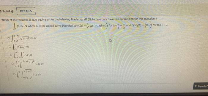 Solved 3 Points) DETAILS Which of the following is NOT | Chegg.com