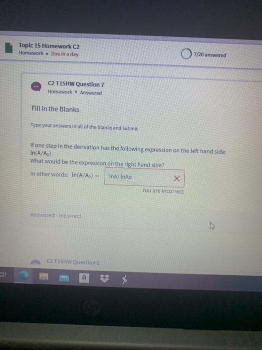Solved Topic 15 Homework C2 Homework • Due in a day 7/20 | Chegg.com