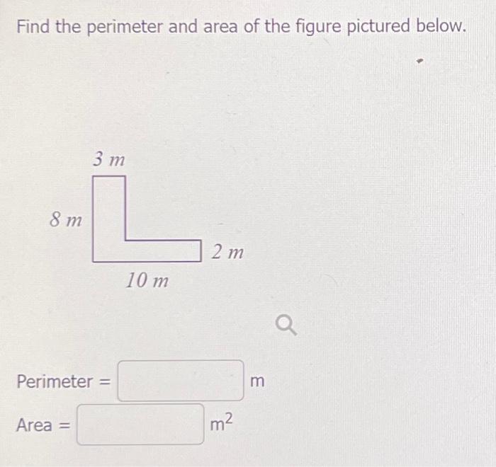 Solved Find the perimeter and area of the figure pictured | Chegg.com