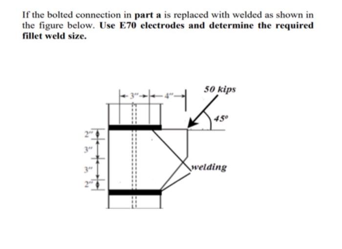 If the bolted connection in part a is replaced with
