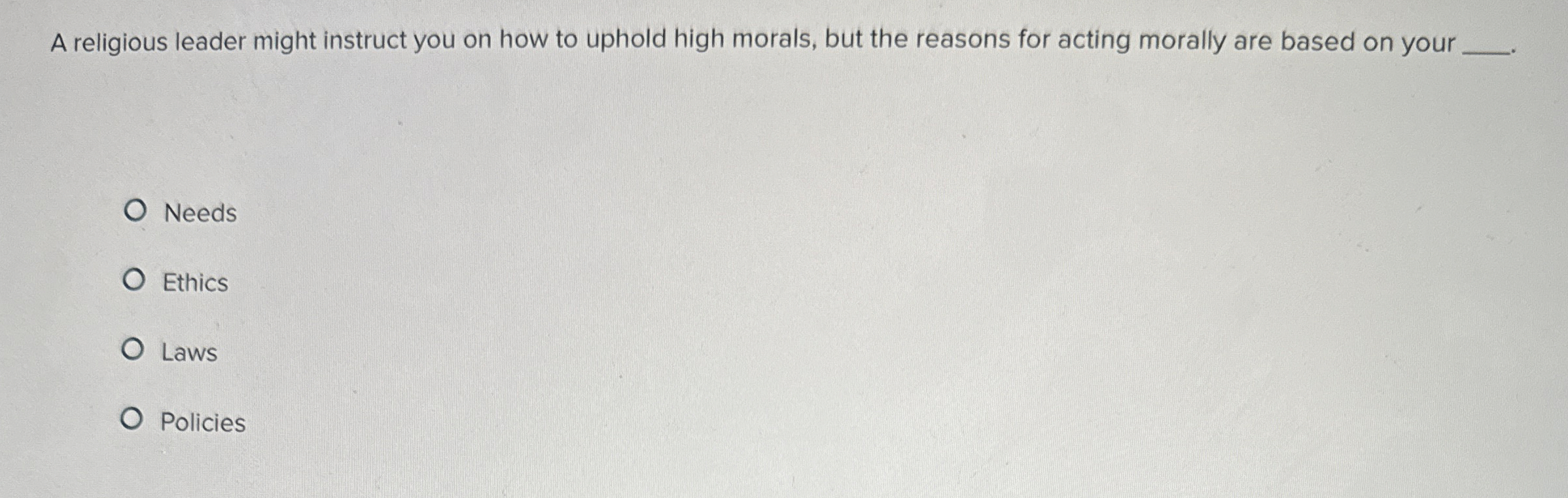 Solved A religious leader might instruct you on how to