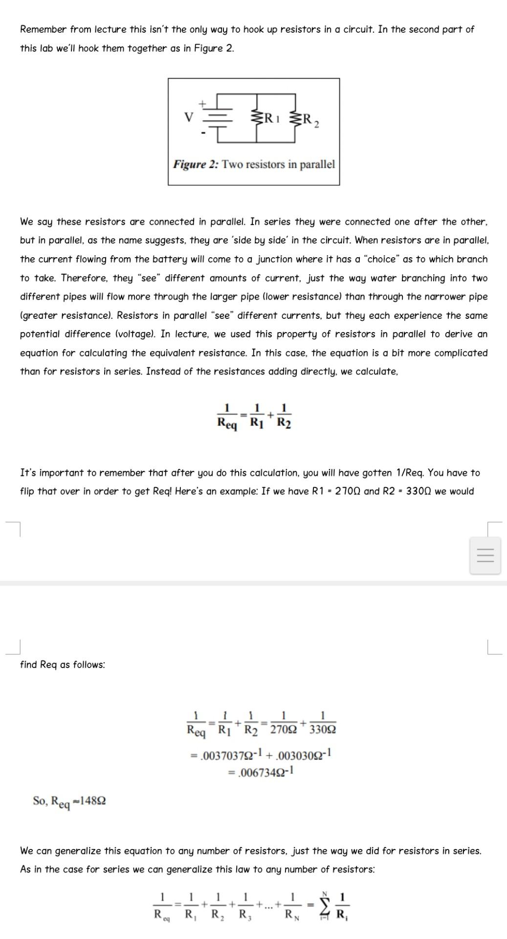 LABORATORY EXERCISE 3 RESISTORS IN SERIES AND
