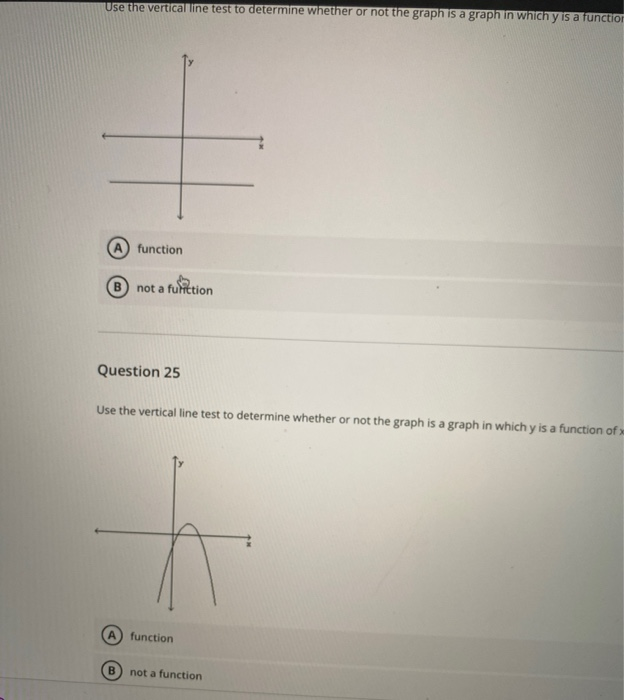 Solved Use the vertical line test to determine whether or | Chegg.com