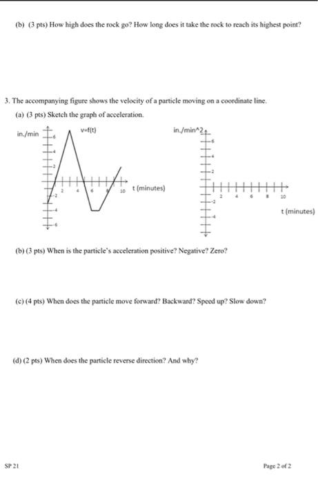 Solved 14 Motion Project (35) 1. Suppose that the positions | Chegg.com