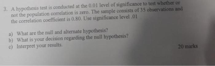 hypothesis test 0.01 level