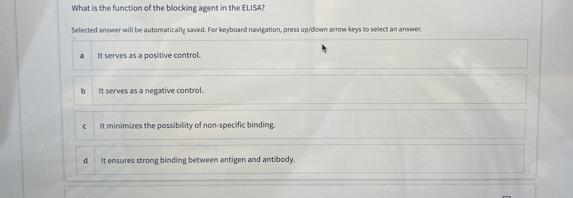 Solved What is the function of the blocking agent in the