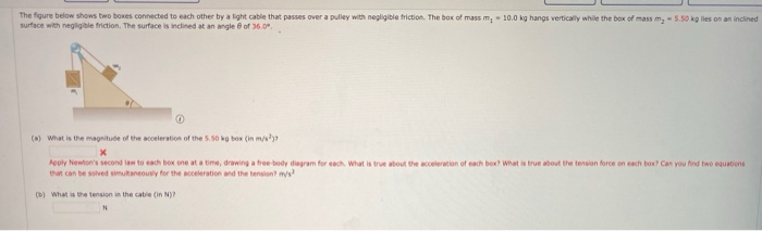 Solved The figure below shows two boxes connected to each | Chegg.com