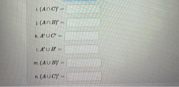 Given The Sets U A B C D E F G H A A D Chegg Com