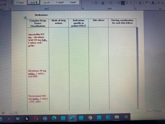 Tilga 1 العتوا ۱ المروان -A-D-A Medications: Side effects Complete Drugs Order Classifications Mode of drug actions Indicatio