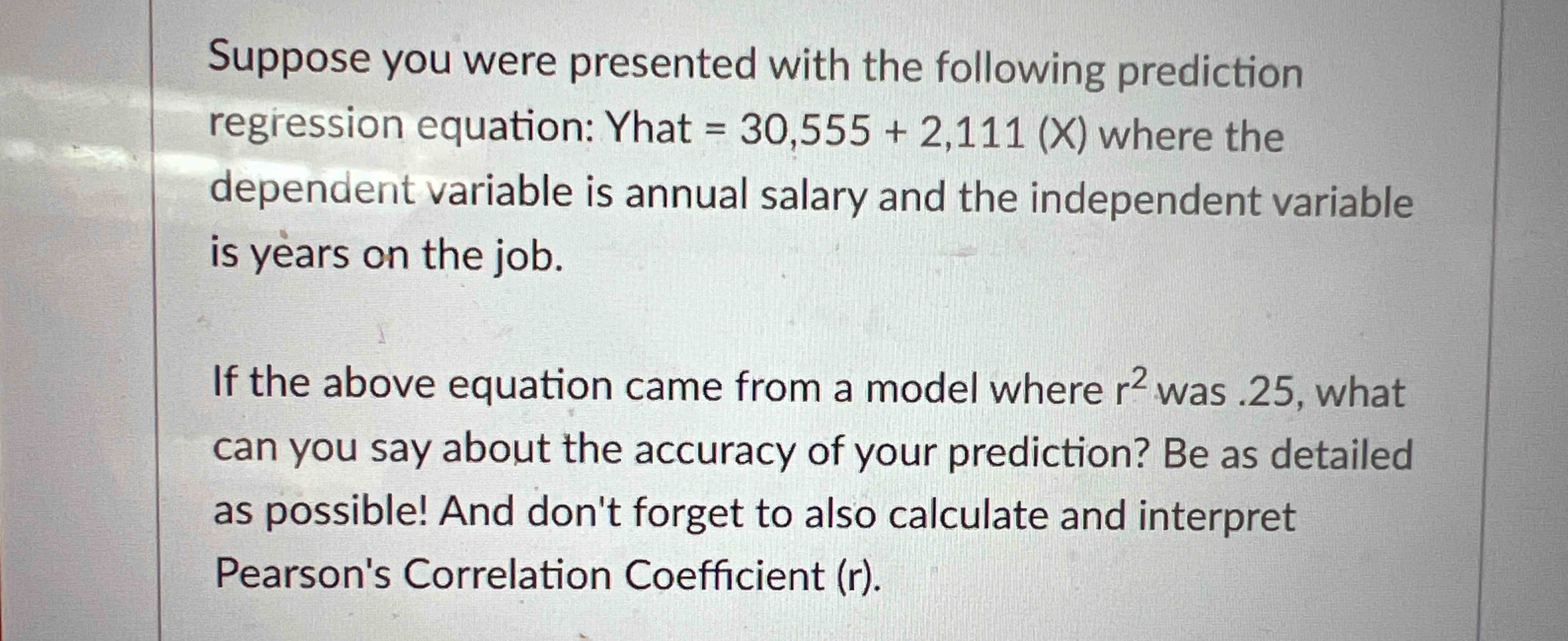 Solved Suppose you were presented with the following | Chegg.com
