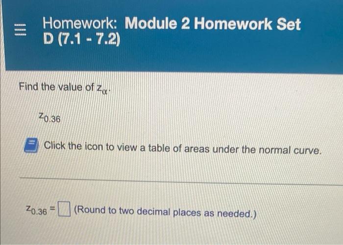 Solved Part 2 of 3 Homework: Module 2 Homework Set Question | Chegg.com