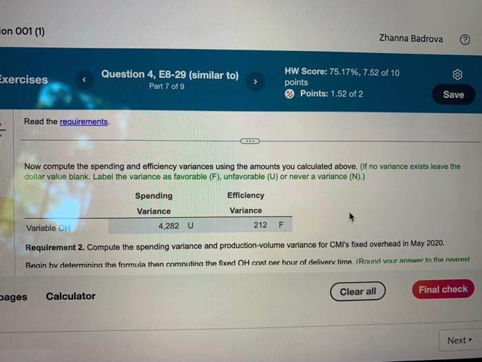 Solved Data TableRequirement 1. Compute Spending And | Chegg.com